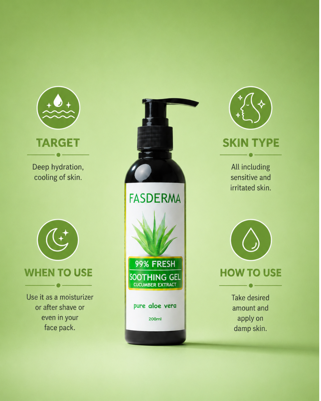 Soothing Gel - Pure Aloe Vera, 200ml-2