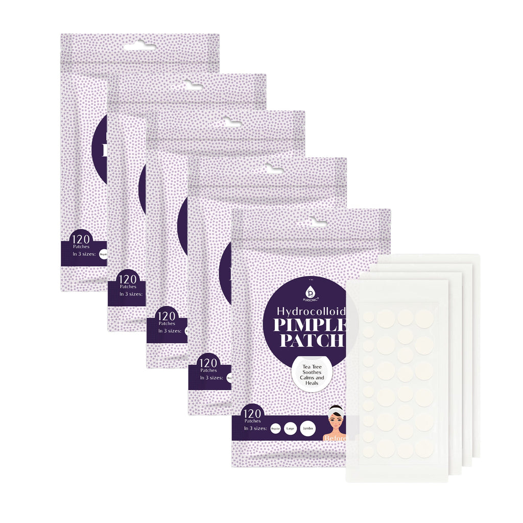 Hydrocolloid Pimple Patch, 120-Count, Multi Size Acne Solution 5 Pack-0