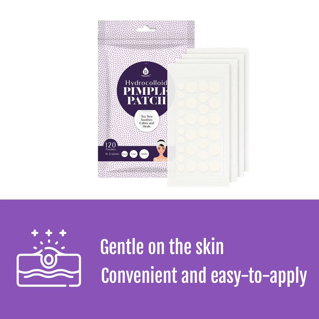 Hydrocolloid Pimple Patch, 120-Count, Multi Size Acne Solution 5 Pack-1