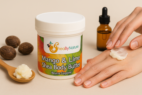 Mango & Lime Shea Body Butter – Deep Hydration for Dry Skin | Organic Unrefined Shea & Mango Seed Butter 250g-2