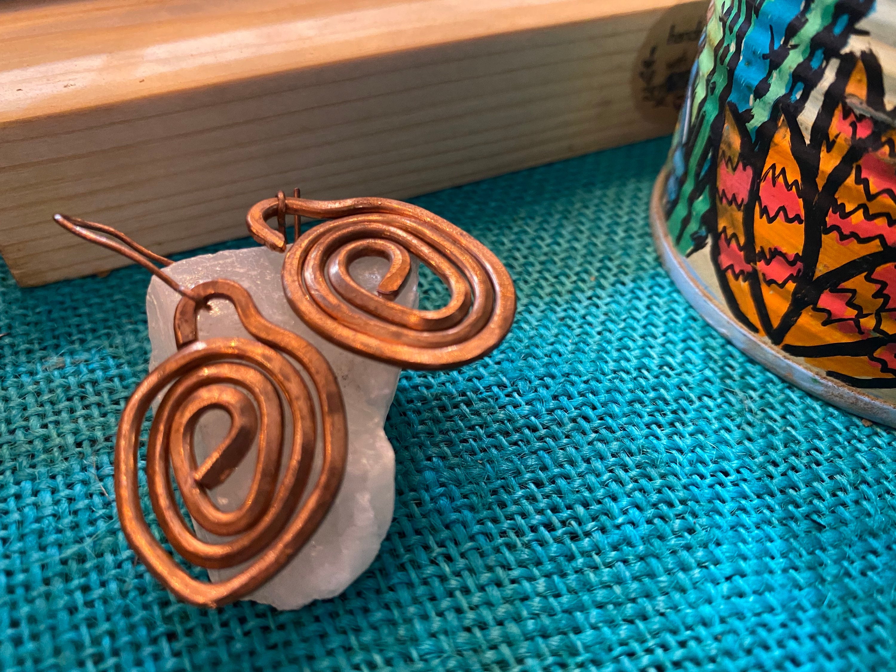 Handmade Copper Earrings-0