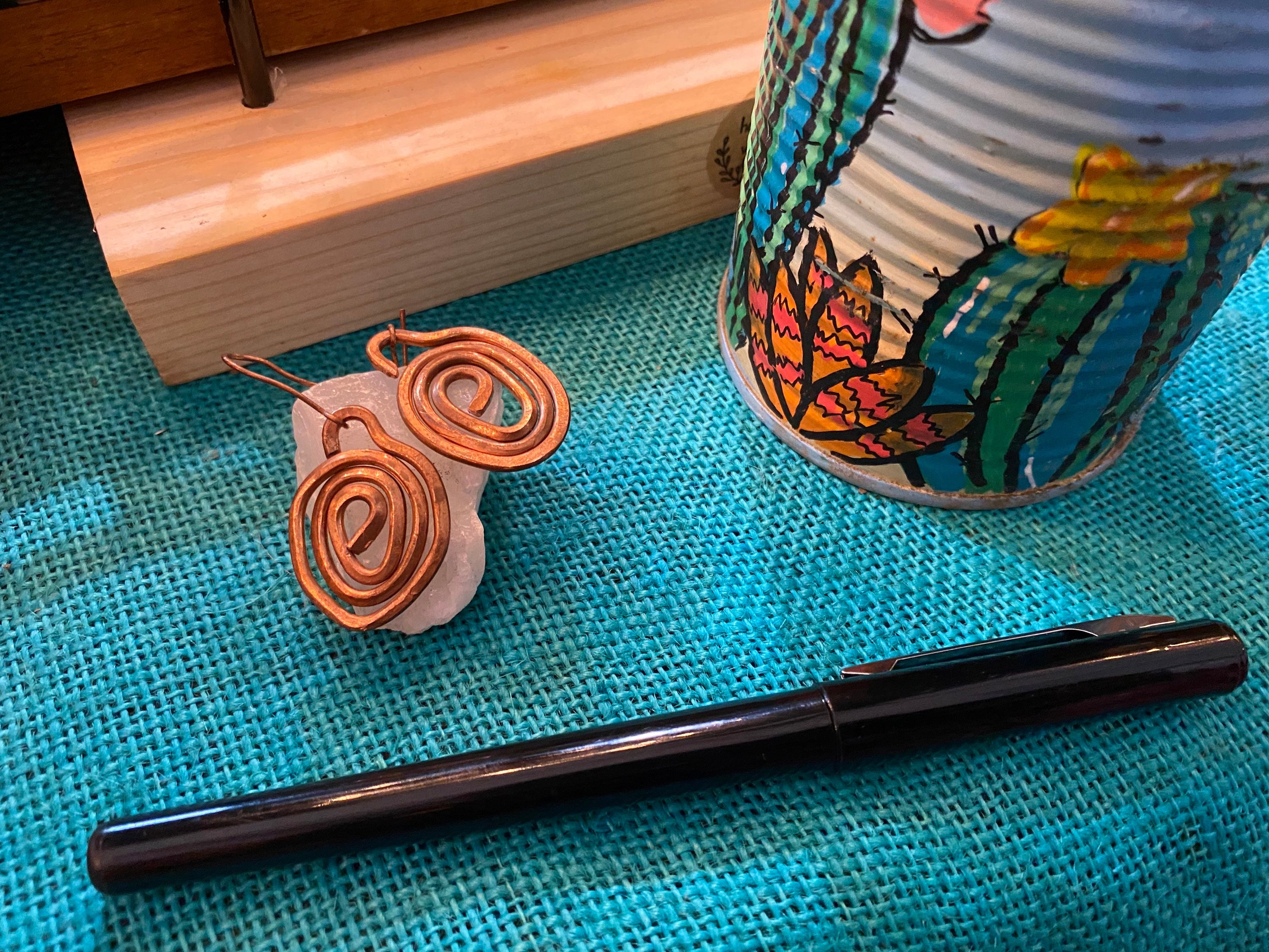 Handmade Copper Earrings-1