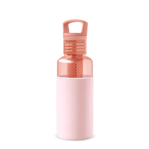 Clear Reusable Water Bottles With Infuser - Peachy Orange 20 oz-1